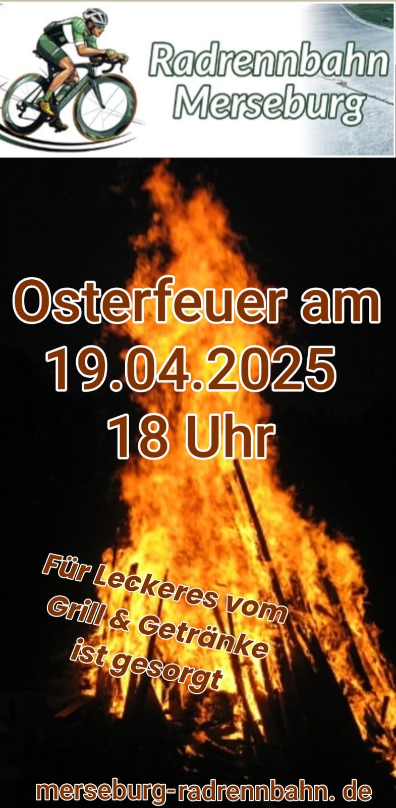 Osterfeuer Radrennbahn Merseburg