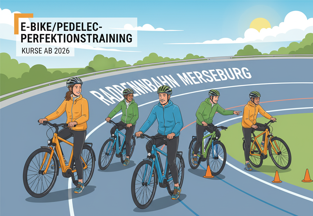 Fahrsicherheitstraining für Pedelec/E-Bike auf der Radrennbahn Merseburg