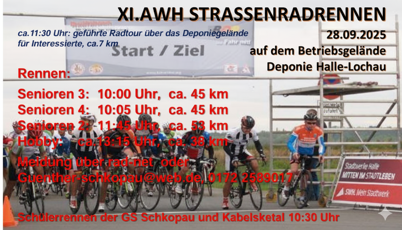 Straßenradrennen auf Rundkurs – AWH Rennen Halle-Lochau
