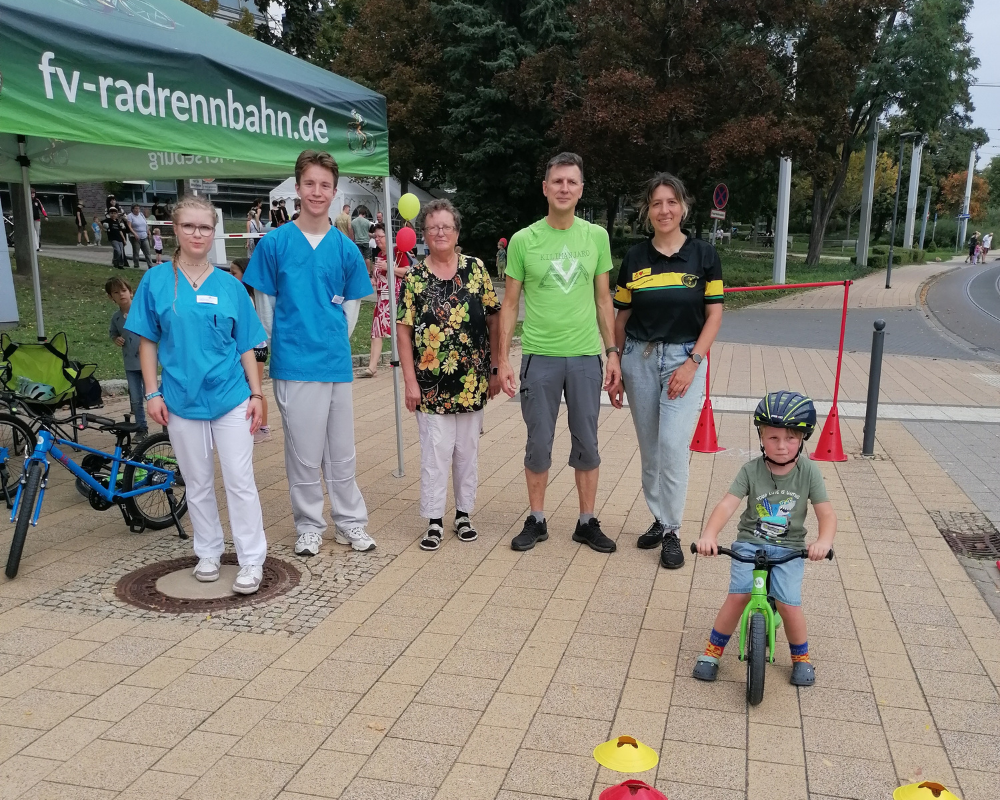Paul (4 Jahre) vor dem Start